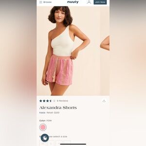 ANTHROPOLOGY Alexandra short  PINK/GOLD
US SIZE SMALL